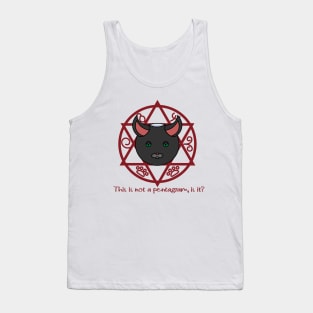 Diabolical cat in the star of david Tank Top